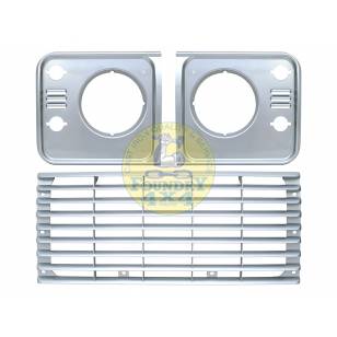 Grille & Headlight Surround Set - Indus Silver